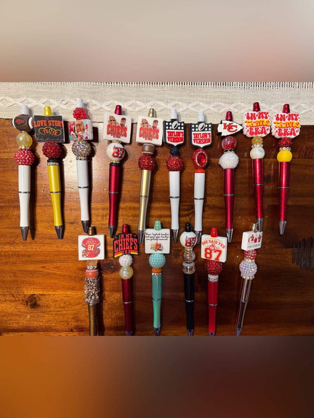 Taylor Swift and Travis Kelce Beaded Focal Pens!